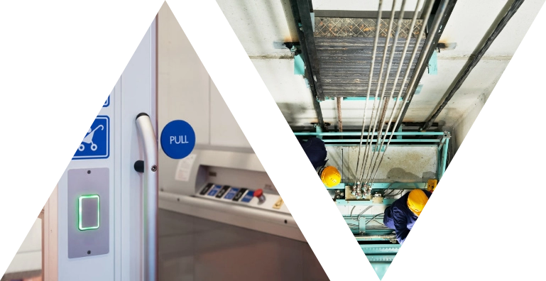 wnętrze szybu windy